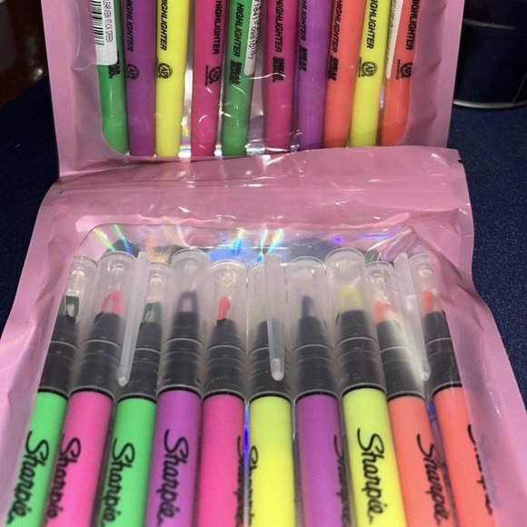 Sharpie Highlighter Clear View w/see through Chisel Tip 10CT NEW - Picture 3 of 9